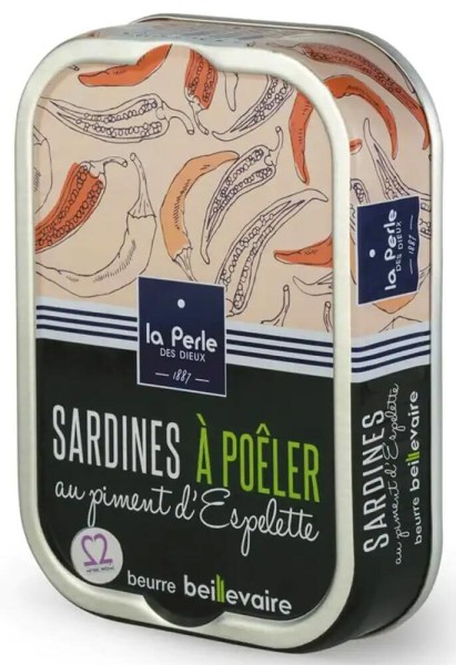 La Perle des Dieux Sardinen zum Braten mit Piment d’Espelette - Dose 115 g