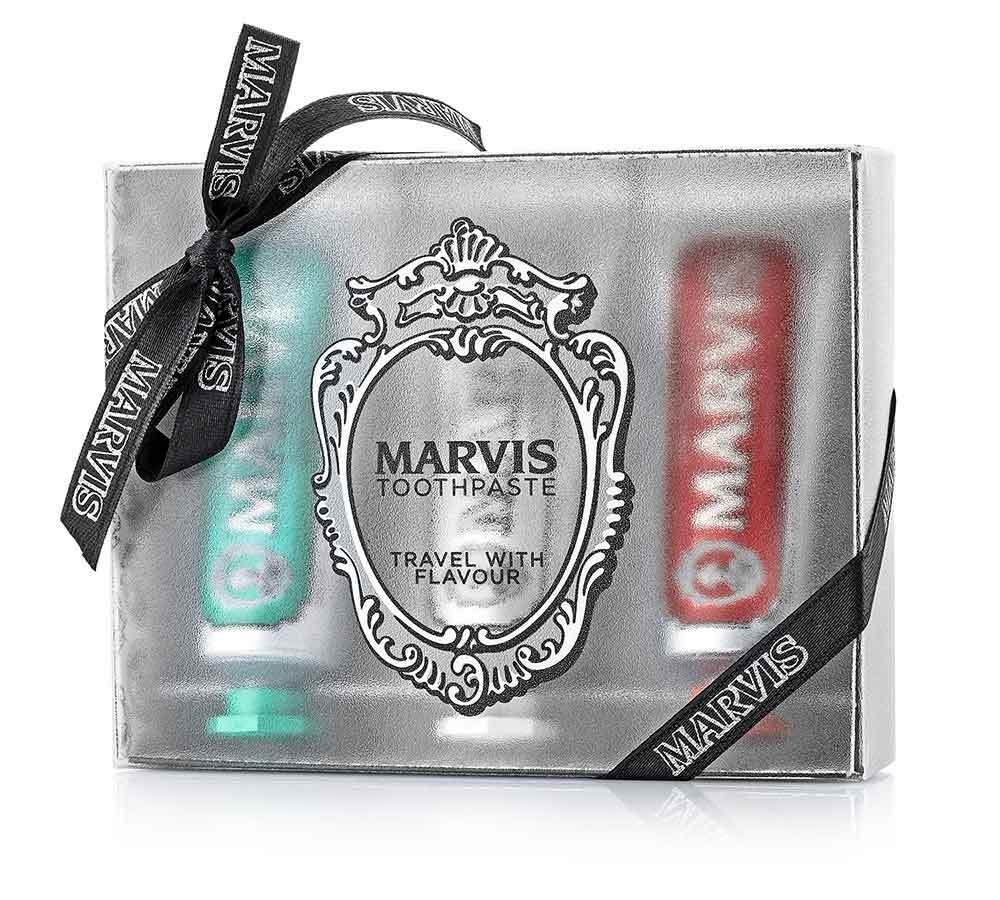 Marvis 3 Flavours Pack Zahnpasta 3er-Set Geschenkset Zahncreme 3x25ml