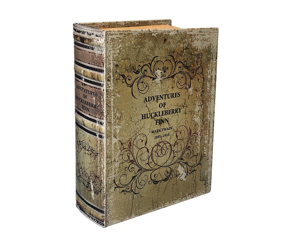 Hohles Buch Geheimfach Huckleberry Finn Buchversteck Antik-Stil 27cm