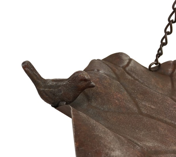 Vogeltränke Hängend Vogelbad Vogelfutterschale zum Aufhängen Antik-Stil Braun