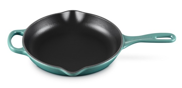 Le Creuset Brat- und Servierpfanne Gusseisen Bleu Riviera Blau 23cm