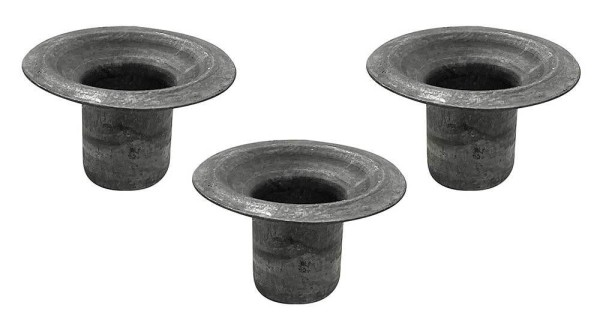 Kerzenhalter für Flaschen Zink 3 Stück Kerzenhalteraufsatz Vintage-Stil 2,5 cm