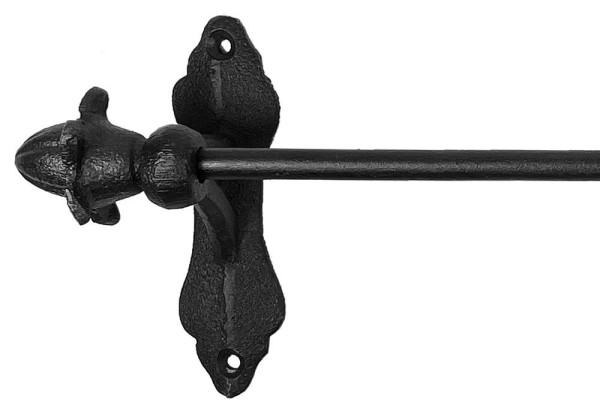 Handtuchhalter Schwarz Gusseisen Vintage-Stil Handtuchstange Wandmontage