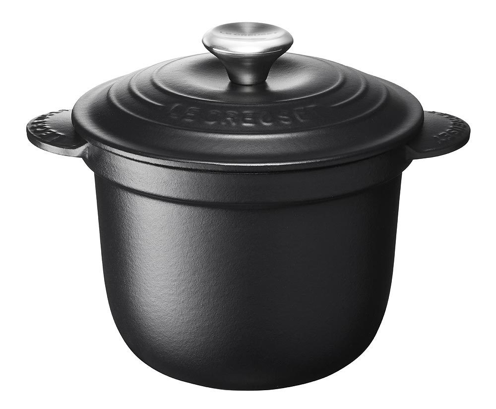 Le Creuset Cocotte Every Gusseisen mit Poteriedeckel Schwarz 18cm