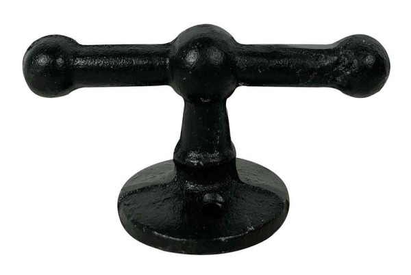 Belegklampe T-Form Festmacher Nostalgie Gusseisen Schwarz Antik-Stil 10cm