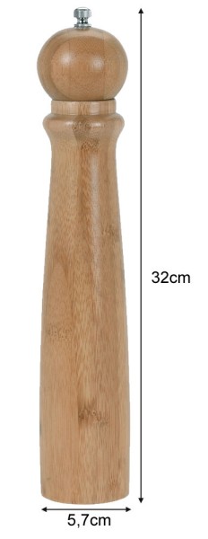 Pfeffermühle / Salzmühle Bambus Holz 32 cm