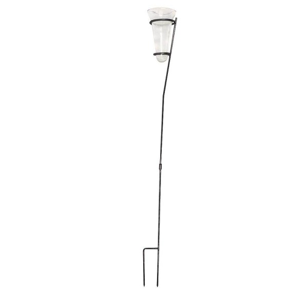 Regenmesser Klassik Gartenstab Glas Niederschlagsmesser 133cm
