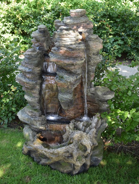 Ubbink AcquaArte Miami Wasserfall Felsstruktur Gartenbrunnen Set LED Springbr…