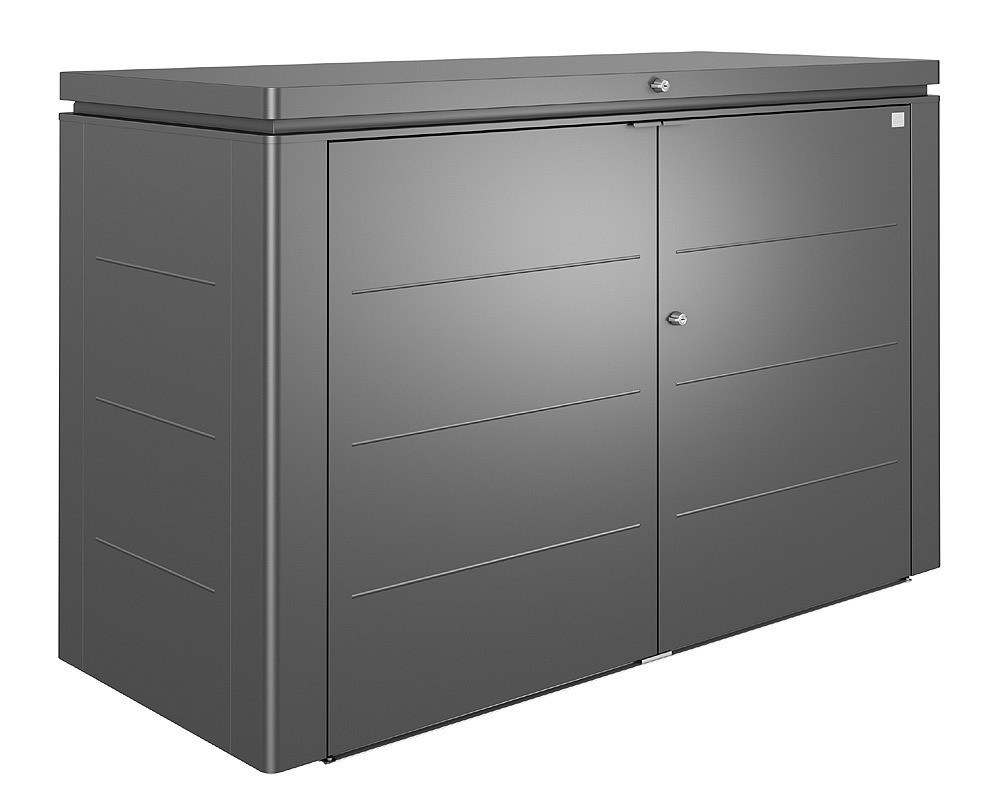 Biohort Highboard 200 Aufbewahrungsbox 200x84x127cm Dunkelgrau-Metallic