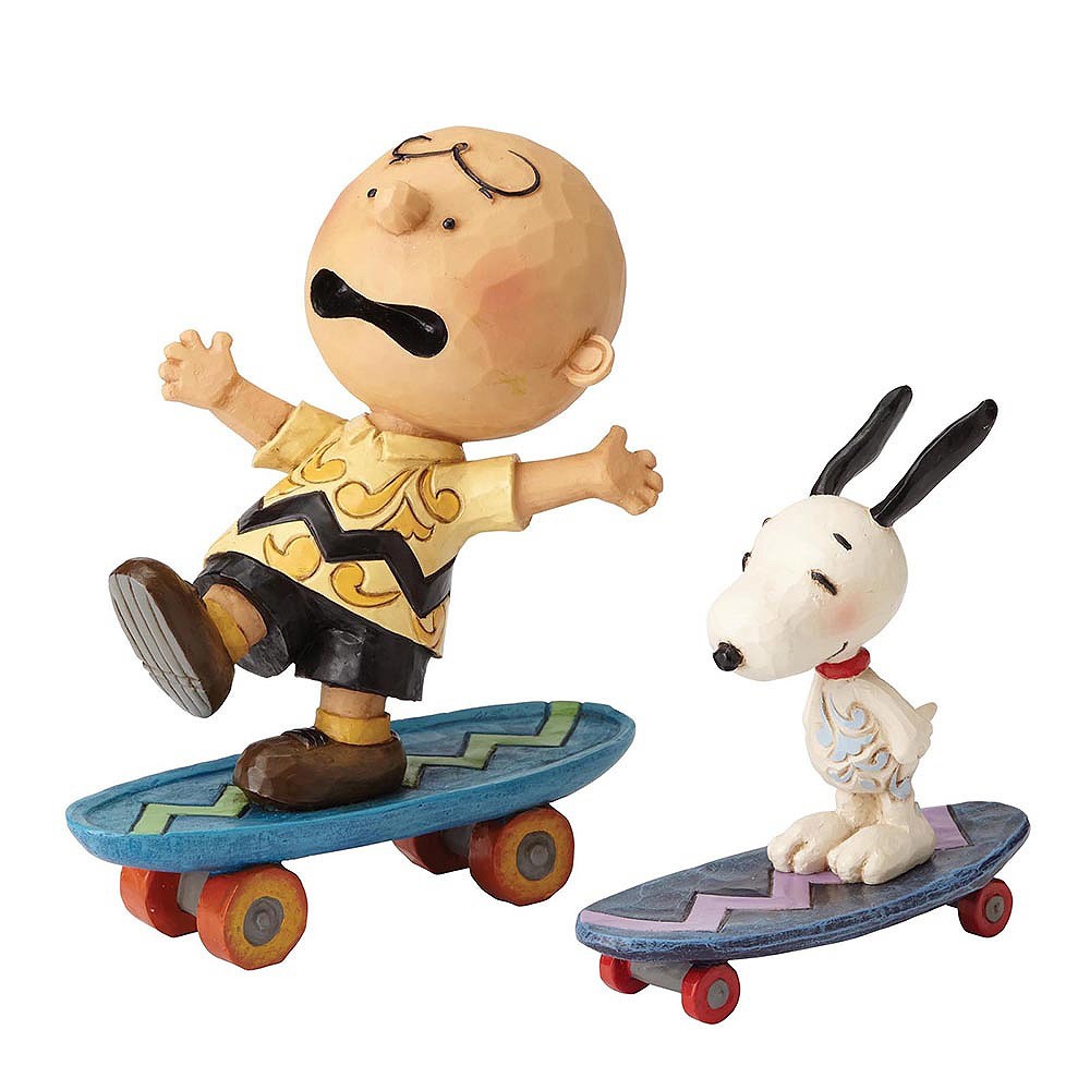 PEANUTS Figur Charlie Brown & Snoopy - Skateboarding Buddies 10,5cm