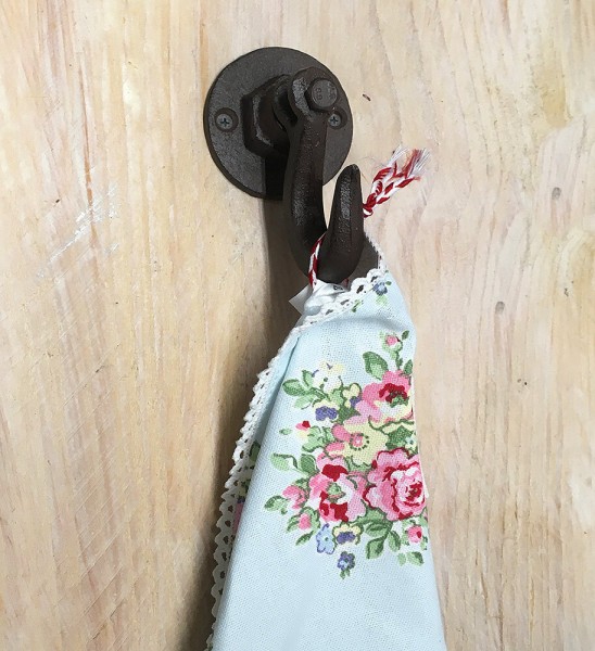 Wandhaken schwingend Rustikal Wandhalterung Gusseisen Braun Antik-Stil Vintage