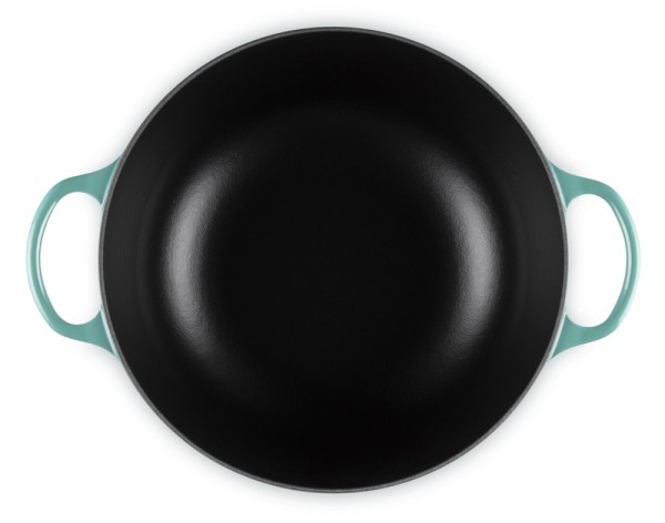 Le Creuset La Marmite Signature Familientopf Gusseisen Bleu Riviera Blau 26cm