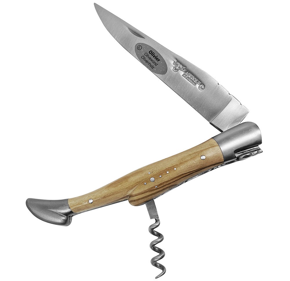 Laguiole en Aubrac Taschenmesser mit Korkenzieher Olivenholz (Olivier) 12 cm Laguiole en Aubrac Taschenmesser mit Korkenzieher Olivenholz (Olivier) 12 cm