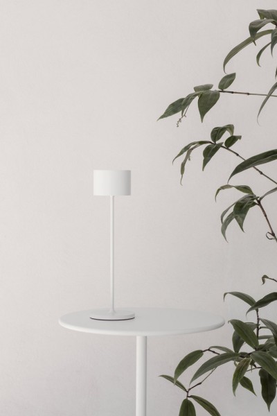 blomus Tischleuchte FAROL kabellos dimmbar LED Akku Outdoor white weiß