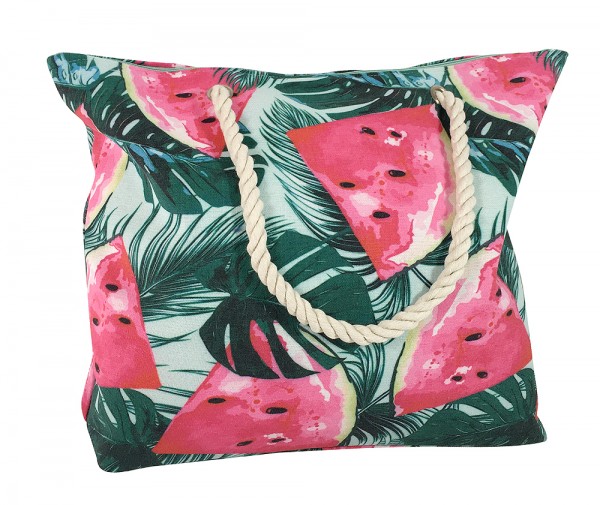 Strandtasche Melone Karibik Badetasche mit Reißverschluss Beach Bag Shopper