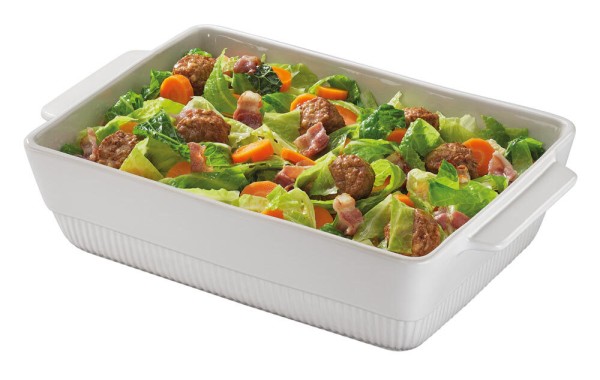 Spring Auflaufform CHALET Rechteckig Keramik Weiß 35 x 21 cm