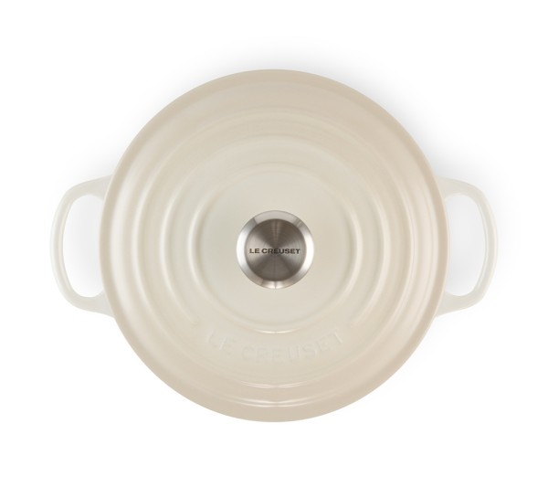 Le Creuset Bräter Signature Rund Gusseisen Meringue 20cm
