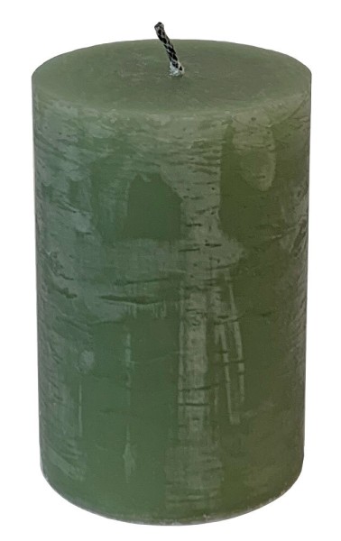 Outdoor Kerze Salbei Grün Dicker Docht Rustic Stumpenkerze Premium 10 x 15 cm