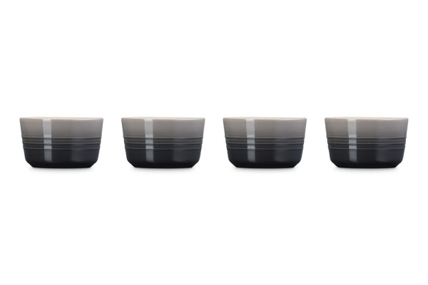 Le Creuset Förmchen 4er-Set Steinzeug Flint Grau 100ml
