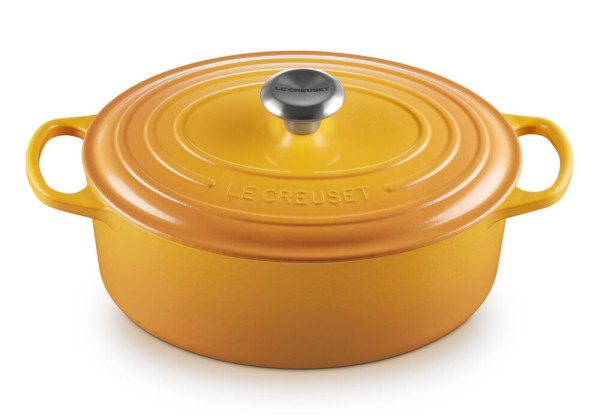 Le Creuset Bräter Signature Oval Gusseisen Nectar Gelb