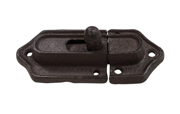 Schiebeschloß Türriegel Schieberiegel Gusseisen Antik-Braun 11,5cm
