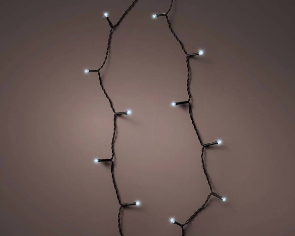 LED-Lichterkette kaltweiß mit 96 LEDs Timer Außenbereich 7m