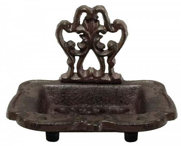 Seifenschale Nostalgie Seifenhalter Gusseisen Antik-Braun