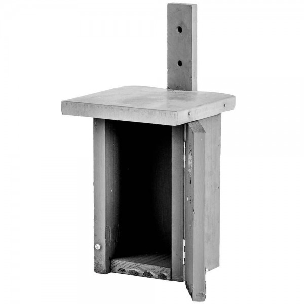 Nistkasten für Zaunkönige Vogelhaus Vogelfutterhaus Holz Grau