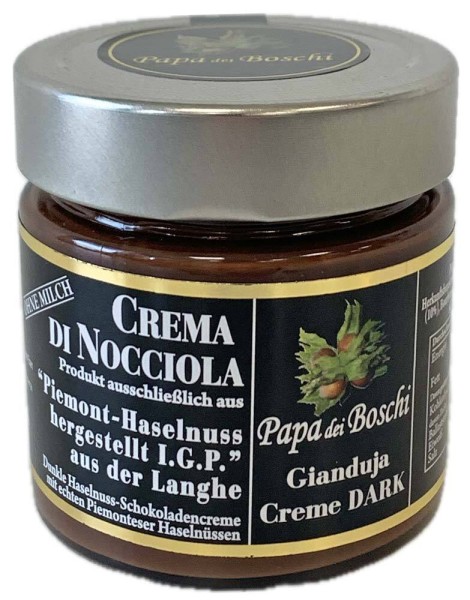 Papa dei Boschi Gianduja Creme Dark Nussnougat Haselnusscreme Piemont
