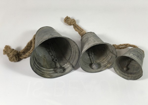 Glocken-Set Zink Weihnachtsglocke 3 Stück Nikolaus Weihnachtsdeko