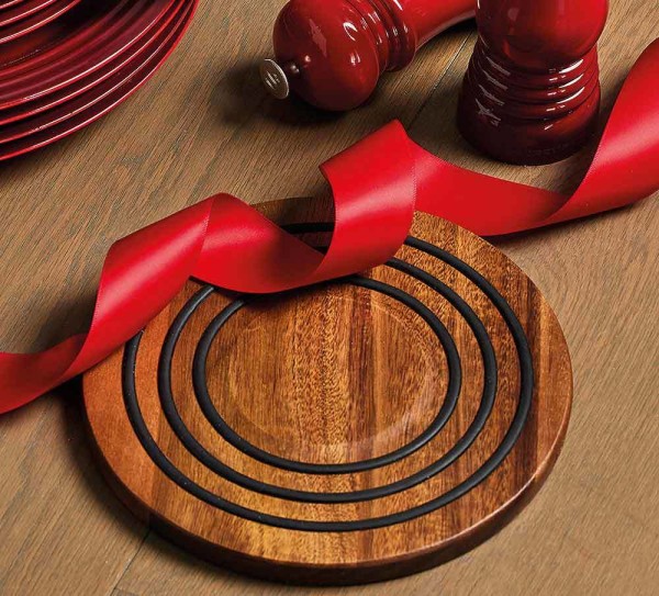 Le Creuset Magnetischer Untersetzer aus Akazienholz 20cm
