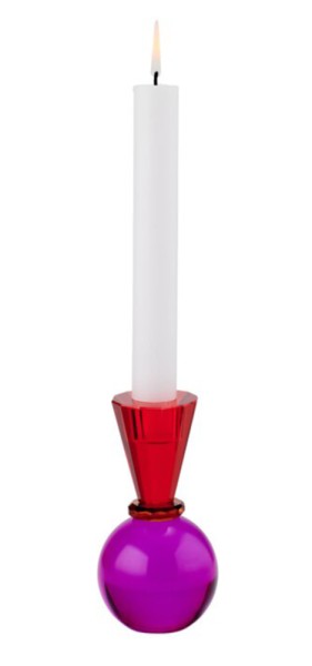 Giftcompany Kerzenhalter Kristallglas Sari Konus Pink Rot