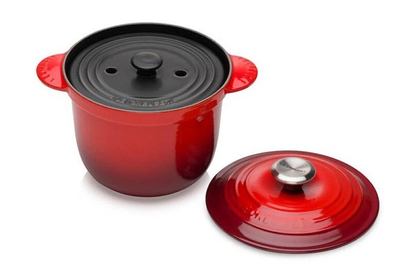 Le Creuset Cocotte Every Gusseisen mit Poteriedeckel Kirschrot 18cm