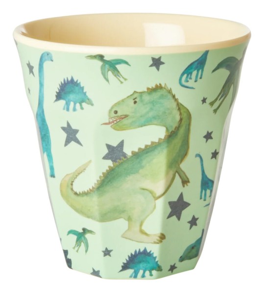 Rice Melamin Becher Dino Medium Melaminbecher Grün Print