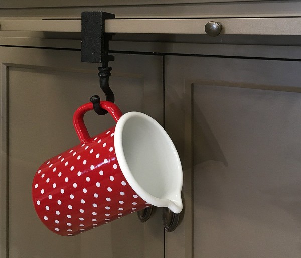 Klemmhaken Befestigungshaken Schraubzwinge Haken Gusseisen Schwarz Antik-Stil