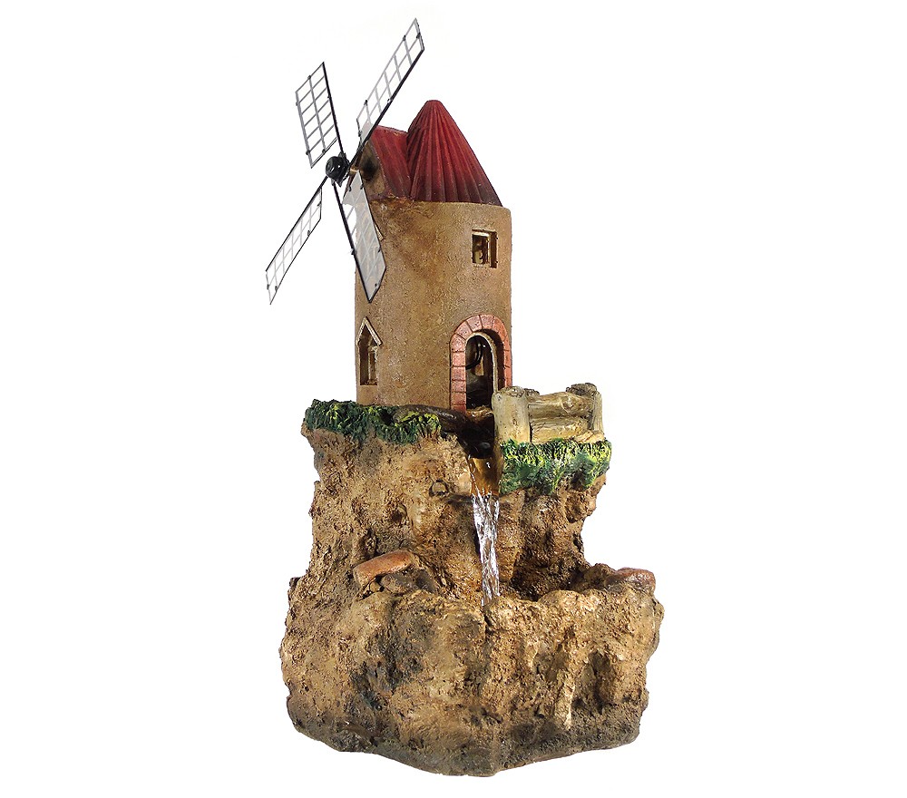 Ubbink Acqua Arte Windmühle French Mill II LED Beleuchtung & Wasserspiel 45cm