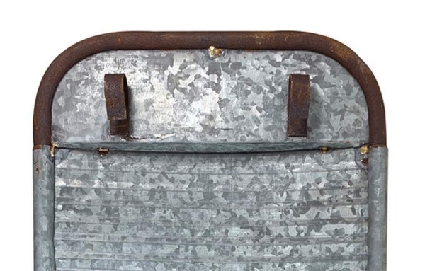Waschbrett Metall Vintage Antik-Stil Waschrumpel Gewellt Zink
