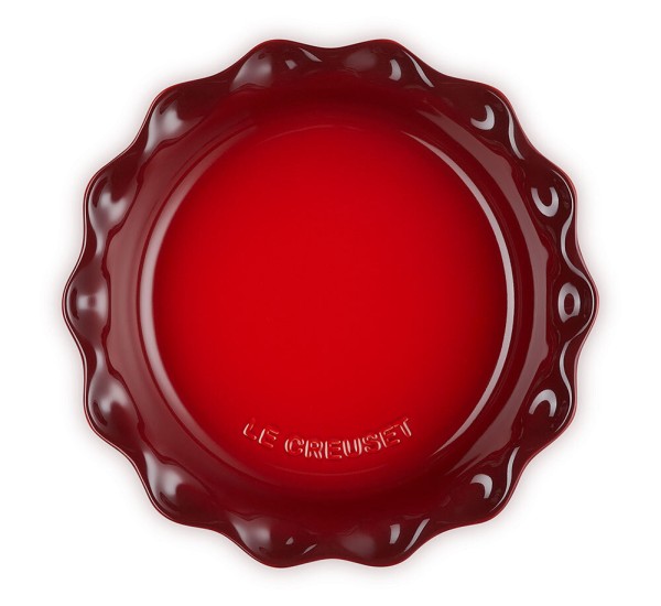 Le Creuset Pie-Form Kuchenform Steinzeug Kirschrot 23cm