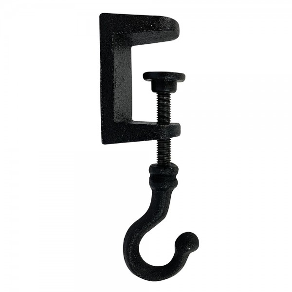 Klemmhaken Befestigungshaken Schraubzwinge Haken Gusseisen Schwarz Antik-Stil
