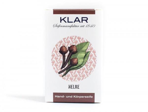 KLAR Seife Nelke Nelkenseife (palmölfrei) Hand- und Körperseife 100g
