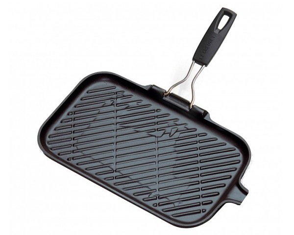 Le Creuset Steakgrillpfanne Rechteckig Gusseisen Schwarz 36cm