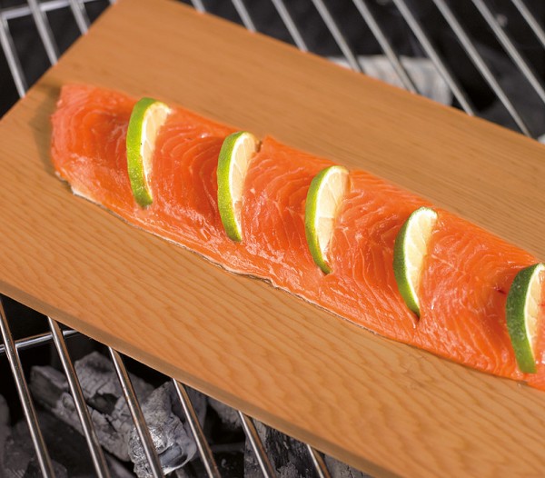 RÖSLE Aromaplanken Erle 2 Stück Räucherbrett 30x15cm