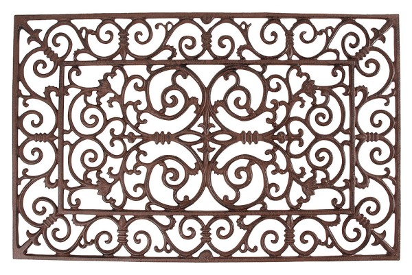 Rustikaler Fussabtreter Fussmatte Eisen Jugendstil 71,5x46cm