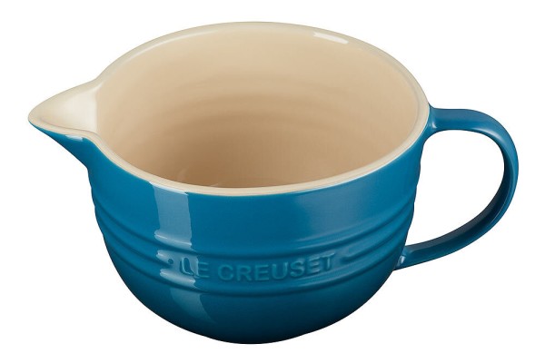 Le Creuset Rührschüssel mit Henkel Steinzeug Deep Teal Petrol