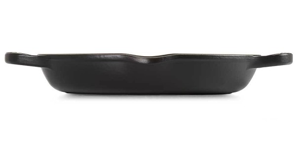 Le Creuset Grillpfanne Signature Rund mit 2 Griffen Gusseisen Schwarz 25cm