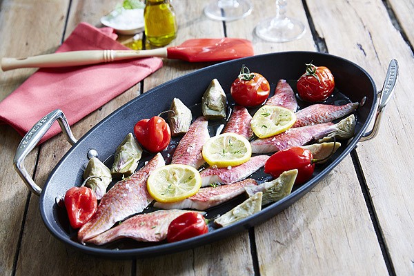 Le Creuset Aluminium- Pfanne Oval Antihaft Spezialform 40cm