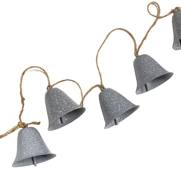 Glocken Girlande Weihnachten Zink Weihnachtsdeko 180cm