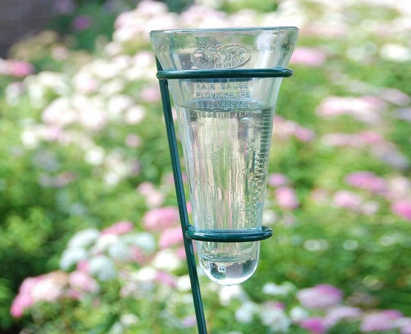 Regenmesser Klassik Gartenstab Glas Niederschlagsmesser 133cm