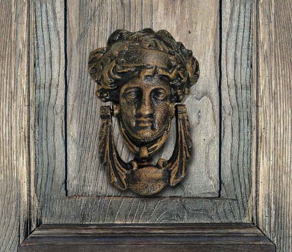 Türklopfer Medusa Gusseisen Bronze Optik Griechische Mythologie Antik-Stil