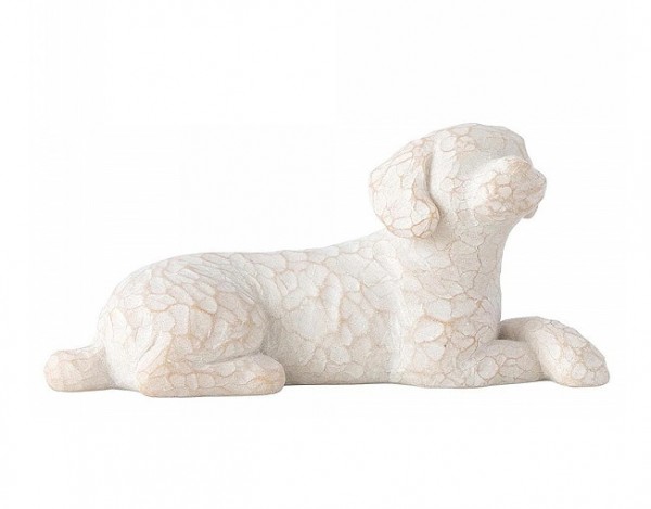 Willow Tree Figur - Love my Dog - Hundefigur liegend weiß